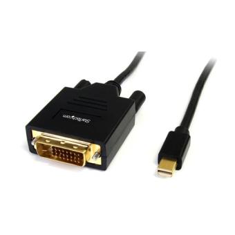 StarTech MDP2DVIMM6 miniDisplayPort Adapterkabel miniDP 1.2 Stecker auf DVI-D SL, 1m, schwarz 