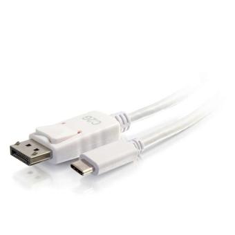 C2G 3.7m (12ft) USB C to DisplayPort Adapter Cable White - 4K Audio / Video Adapter - Externer Videoadapter - USB-C - DisplayPort - wei 