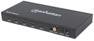 Manhattan 1080p 4-Port HDMI Multiviewer Switch Fernbedienung 