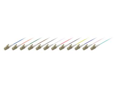 equip Pro - Anschlussleitung, Ltfahne - LC/PC (M) - 2,0m - Glasfaser - 50/125 Mikrometer - OM4 - halogenfrei - Multicolor (Packung mit 12) (255643) 