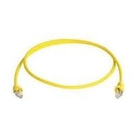 Telegrtner Patchkabel, Kat.6A (tief), S/FTP, 50,0 m, gelb halogenfrei, Folienpaar- und Geflechtgesamtschirmung, - 1 Stck (L00006A0052) 