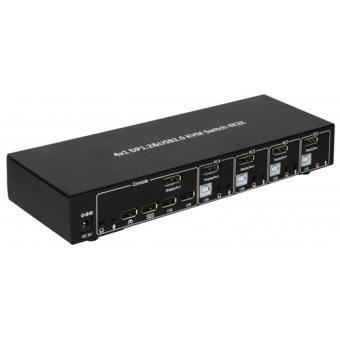 Techly KVM Switch, 4 Port, Display Port 1.2 
