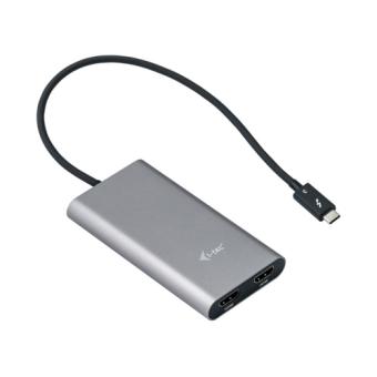 I-TEC THUNDERBOLT3 Dual HDMI Video Adapter fuer Thunderbolt3 MacOS und Windows unterstuetzt 2x 4K 60Hz Monitor 