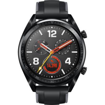 Huawei Watch GT Sport - 46,5 mm - schwarzes Edelstahl - intelligente Uhr mit Riemen - Silikon - Graphitschwarz - Bandgre 140-210 mm - Anzeige 3,53 cm (1,39 Zoll) - 128MB - Bluetooth - 46 g (55023255) 