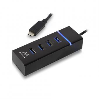 3.0 USB Hub Type-C 3.1 Gen 1 4 poorts zwart - Hub - 4-Port (EW1137) 