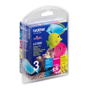 Brother LC1000 RainbowPack - Druckerpatrone - 1 x Gelb, Cyan, Magenta - fr DCP 130, 330, 35X, 540, 560, 750, 770, MFC 3360, 440, 465, 5460, 5860, 660, 680, 845, 885 (LC1000RBWBPDR) 