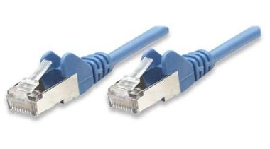 Intellinet - Patch-Kabel - RJ-45 (M) bis RJ-45 (M) - 20 m - SFTP - CAT 5e - geformt, ohne Haken - Blau 