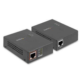 StarTech.com 1-Port PoE Injector &amp; PoE Splitter Kit - 60 Watts - Power Injector + PoE-Splitter - 60 Watt - Schwarz, braun 