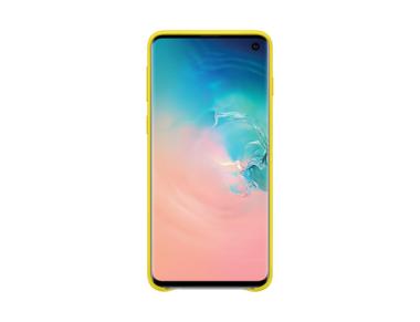 Samsung Leather Cover EF-VG973 - Hintere Abdeckung fr Mobiltelefon - Leder - Gelb - fr Galaxy S10, S10 (Unlocked), S10 Enterprise Edition (EF-VG973LYEGWW) 