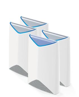 NETGEAR Orbi Pro SRK60 - WLAN-System (Router, 3 Extender) - bis zu 929 m - GigE - 802.11a/b/g/n/ac - Tri-Band - wandmontierbar, deckenmontierbar 