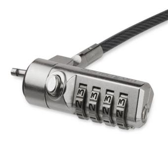 StarTech.com Laptop-Kabelschloss - Schwenkgelenk - 2 m Stahlkabel - Tragbares 4-stelliges Kombinationsschloss - LTLOCK4D - Sicherheitskabelschloss - 2 m 