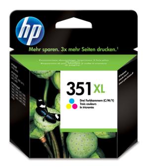 Hewlett-Packard HP 351XL - Druckerpatrone - 1 x Farbe (Cyan, Magenta, Gelb) - 580 Seiten (CB338EE#UUS) 