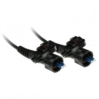ACT 10 meter singlemode 9/125 OS2 duplex fiber patch cable with IP67 LC connectors 10M LCODVAX2 OS2 DX 7MM (RL7410) 