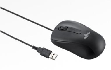 Fujitsu M520 - Maus - rechts- und linkshndig - optisch - 3 Tasten - kabelgebunden - USB - Schwarz (Packung mit 10) - fr Celsius J550, J580, M770, W580, ESPRIMO D538/E94, PRIMERGY CX2560 M4, CX2570 M4, TX1320 M4 
