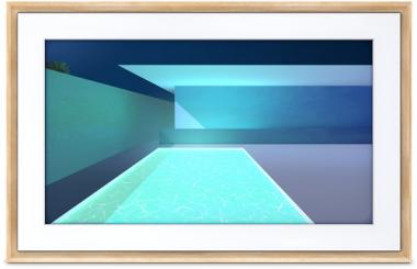 MEURAL 69cm (27 Zoll) Leinwand, heller Holzrahmen 