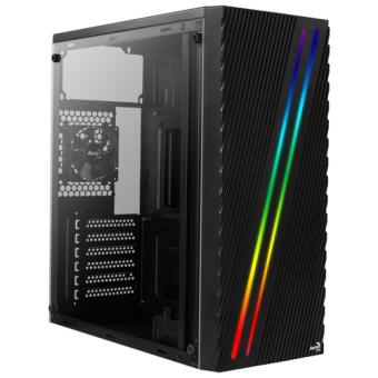 AeroCool Streak - Midi Tower - ATX - ohne Netzteil (ATX) - Schwarz - USB/Audio (ACCM-PV19012.11) 