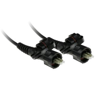 ACT 20 meter multimode 50/125 OM3 duplex fiber patch cable with IP67 LC connectors 20M LCODVAX2 OM3 DX 7MM (RL7220) 