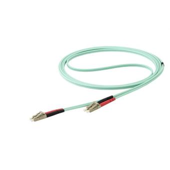 StarTech.com 450FBLCLC15 15m OM4 LC auf LC Multimode Duplex LWL Patchkabel - Trkis - 50/125 - LWL - 40 / 100Gb - LSZH - Patch-Kabel - LC Multi-Mode (M) bis LC Multi-Mode (M) - 15,0m - Glasfaser - 50/125 Mikrometer - OM4 - Aquamarin (450FBLCLC15) 