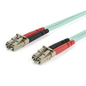 StarTech.com A50FBLCLC15 15 m OM3 LC auf LC Multimode-Duplex-Glasfaser-Kabel - Trkis - 50/125 - LSZH-Glasfaserkabel - 10 Gb - Patch-Kabel - LC Multi-Mode (M) bis LC Multi-Mode (M) - 15 m - Glasfaser - 50/125 Mikrometer - OM3 - halogenfrei - Aquamarin 