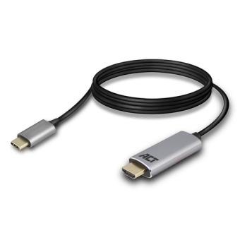 ACT USB-C to HDMI male connection cable, 4K @ 60Hz, cable length 1.8m, aluminium housing USB-C - HDMI M. 4K@60HZ 1.8M (AC7015) 