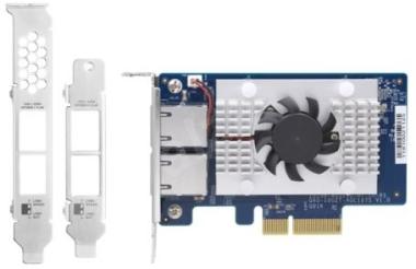 QNAP QXG-10G2T-107 Dual-port BASET 10GbE network expansion card low-profile form factor PCIe Gen2 x4 (QXG-10G2T-107) 