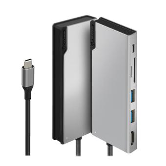 Alogic DockingStation USB-C Uni Power Delivery grau 