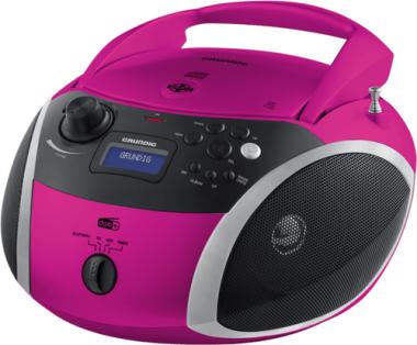 Grundig GRB 4000 BT DAB+ - Ghettoblaster - Silber, pink (GPR1160) 