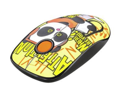 Trust Sketch Wireless Silent Click - Maus - rechts- und linkshndig - optisch - 3 Tasten - kabellos - 2.4 GHz - kabelloser Empfnger (USB) - Gelb 