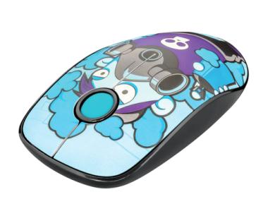 Trust Sketch Wireless Silent Click - Maus - rechts- und linkshndig - optisch - 3 Tasten - kabellos - 2.4 GHz - kabelloser Empfnger (USB) - Blau 