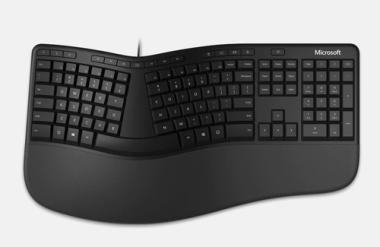 Microsoft Ergonomic Keyboard Luxemburgisches Layout, schwarz 