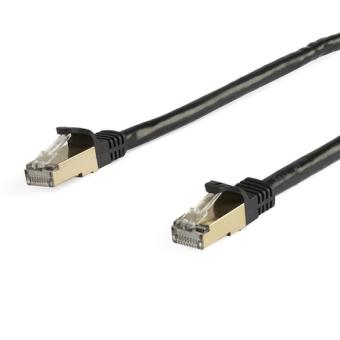 StarTech.com 6ASPAT10MBK Patchkabel CAT6a (10 m, schwarz, RJ45-Snagless-Steckverbinder, CAT6a-STP-Kabel, Kupferdraht, Netzwerkkabel) - Patch-Kabel - RJ-45 (M) bis RJ-45 (M) - 10 m - STP - CAT 6a - geformt, ohne Haken - Schwarz 