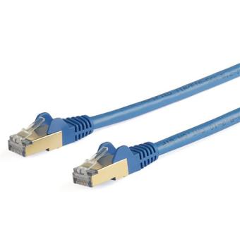 StarTech.com 6ASPAT10MBL Patchkabel CAT6a (10 m, blau, RJ45-Snagless-Steckverbinder, CAT6a-STP-Kabel, Kupferdraht, Netzwerkkabel) - Patch-Kabel - RJ-45 (M) bis RJ-45 (M) - 10 m - STP - CAT 6a - geformt, ohne Haken - Blau 
