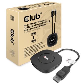 Club 3D CSV-7300 DiplayPort Hub DisplayPort 1.4 Triple Monitor 4K60Hz mit DSC1.2 