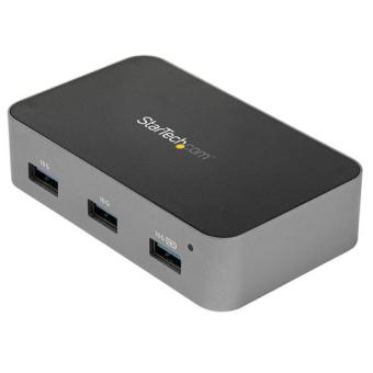 StarTech.com HB31C4AS 4-Port-USB-C-Hub (10 Gbit/s, USB 3.1, 4X USB-A, 1m Hostkabel, powered, mit Netzteil) - Hub - 4 x USB 3.1 Gen 2 - Desktop - Wechselstrom 110/240 V 