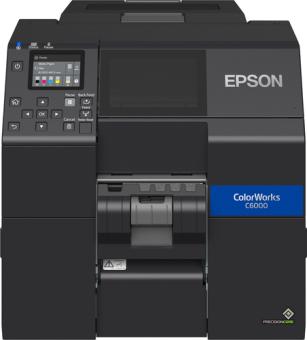 Epson ColorWorks CW-C6000Pe - Etikettendrucker - Farbe - Tintenstrahl - Rolle (11,2 cm) - 1200 x 1200 dpi - bis zu 119 mm/Sek. (einfarbig)/ bis zu 119 mm/Sek. (Farbe) - USB 2.0, LAN, USB 2.0-Host - Schler 