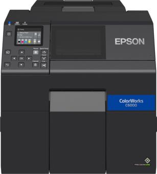 Epson ColorWorks CW-C6000Ae - Etikettendrucker - Farbe - Tintenstrahl - Rolle (11,2 cm) - 1200 x 1200 dpi - bis zu 119 mm/Sek. (einfarbig)/ bis zu 119 mm/Sek. (Farbe) - USB 2.0, LAN, USB 2.0-Host - automatisches Schneiden 