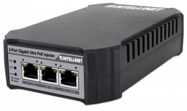 Intellinet 2-Port Gigabit Ultra PoE-Injektor 1x50W 1x30W 