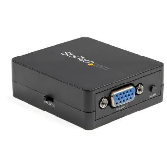 StarTech.com 1080p VGA to RCA and S-Video Converter - USB Powered - Videoschnittstellen-Converter - VGA/S-Video/FBAS - HD-15 (VGA) (W) bis 4-poliger mini-DIN, RCA (W) - Schwarz - aktiv 