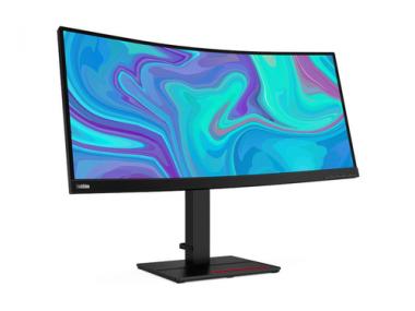 Lenovo ThinkVision T34w-20 - LED-Monitor - gebogen - 86.4 cm (34 Zoll) (34 Zoll sichtbar) - 3440 x 1440 Ultra WQHD - VA - 350 cd/m - 3000:1 - 4 ms - HDMI, DisplayPort - Raven Black 