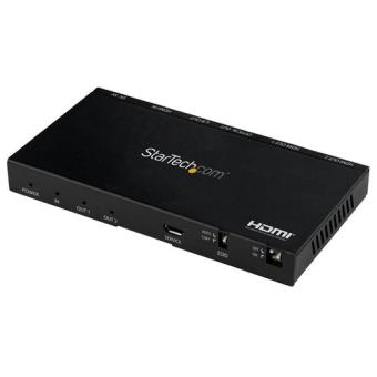 StarTech.com HDMI Splitter - 2 Port - 4K 60Hz with Built-In Scaler - Video-/Audio-Splitter - 2 x HDMI - Desktop 
