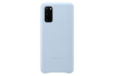 Samsung Leather Cover EF-VG980 - Hintere Abdeckung fr Mobiltelefon - Aluminium, Leder - Coral Blue - fr Galaxy S20, S20 5G 