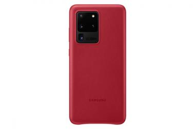 Samsung Leather Cover EF-VG988 - Hintere Abdeckung fr Mobiltelefon - Leder - Rot - fr Galaxy S20 Ultra 5G (EF-VG988LREGEU) 