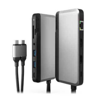 ALOGIC U2CSH-SGR Notebook-Dockingstation &amp; Portreplikator Verkabelt USB 3.2 Gen 1 (3.1 Gen 1) Type-C Schwarz - Silber (U2CSH-SGR) 