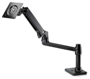 Hewlett-Packard HP Single Monitor Arm - Befestigungskit (Spannbefestigung fr Tisch, Tischplattenbohrung, Montagearm fr Einzelbildschirm) fr LCD-Display - Jack Black - Bildschirmgre: bis zu 61cm (bis zu 61,00cm (24 Zoll) ) - Montageschnittstelle: 100  