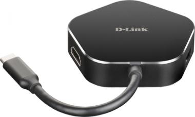 D-Link DUB-M420 4-In-1 USB-C Hub mit HDMI/USB-C Ladeanschluss 