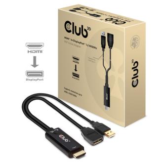 Club 3D Adapter aktiv HDMI auf DisplayPort 1.2 4K60Hz St./Bu. schwarz 