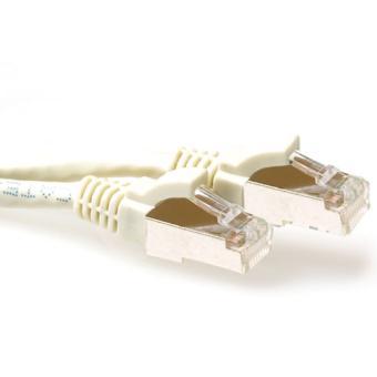 ACT Ivory 25 meter SFTP CAT6A patch cable snagless with RJ45 connectors. Cat6a s/ftp snagless iv 25.00m (FB6025) 