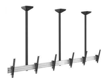 Equip Pro - Deckenhalterung fr 3 LCD-Anzeigen - Kunststoff, Aluminium, Stahl - Schwarz, Silber - Bildschirmgre: 114.3-127 cm (45 Zoll-50 Zoll) 