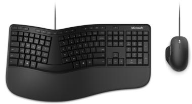 Microsoft Ergonomic Desktop for Business Tastatur und Maus-Set, BT 4.0, QWERTZ, schwarz 
