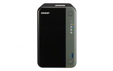 QNAP TS-253D - NAS-Server - 2 Schchte - SATA 6Gb/s - RAID 0, 1, JBOD - RAM 4 GB - 2.5 Gigabit Ethernet - iSCSI 